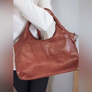 Amazon Brown Leather Handbag With Adjustable Straps